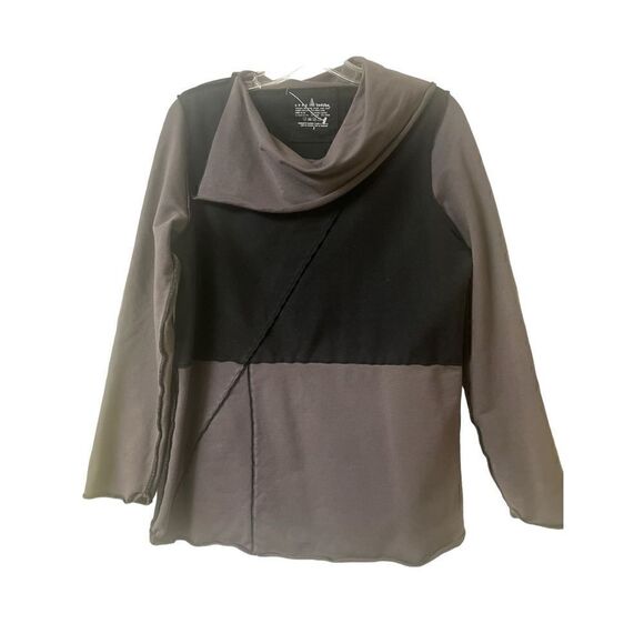 Neon Buddha tunic top gray & black block Small - Picture 1 of 3